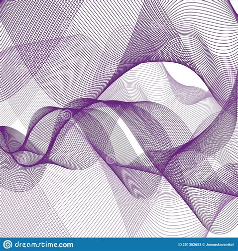 Purple Sound Wave Abstract Background Audio Waveform Illustration