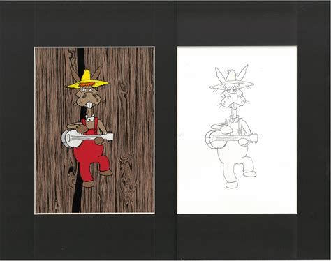 Hee Haw Production Cel And Matching Drawing Matted Etsy