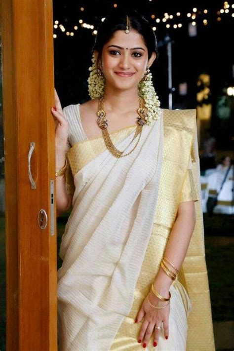 Traditional Kerala Saree Indian Bridal Sarees South Indian Sarees Indian Fashion
