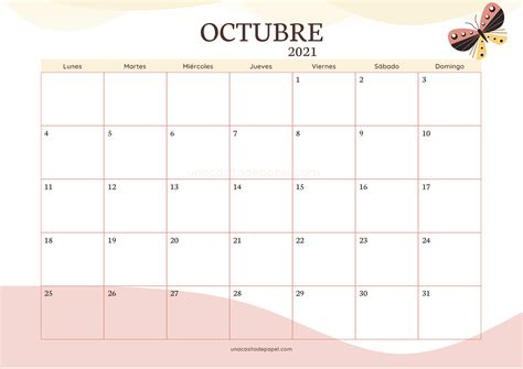 Calendario De Octubre 2021 Para Imprimir Images And Photos Finder
