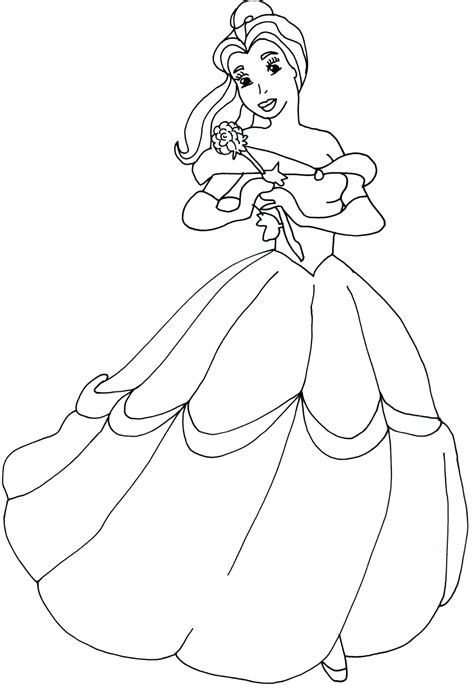 Free Printable Belle Coloring Pages For Kids Disney Princess Coloring