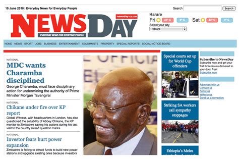 Cautious Optimism As Newsday Hits The Streets Of Zimbabwe