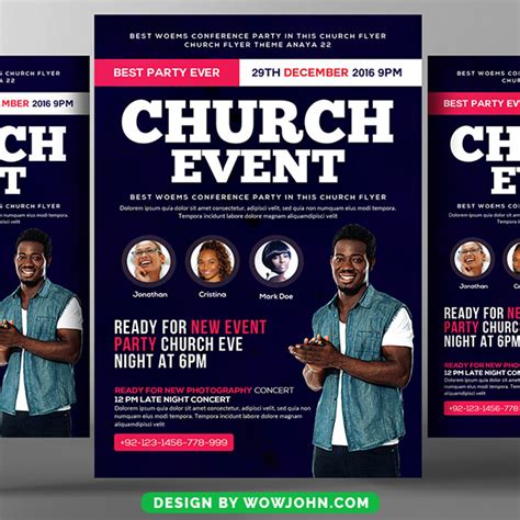 Free Invitation To Church Service Flyer Template Free Psd Templates