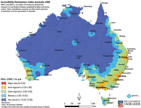 Map Of Australia Showing Areas Of Varying Geographic Remoteness