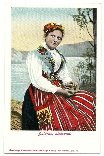 Sweden Postcard Woman Folk Costume Leksand Early 1900s Unused Folk