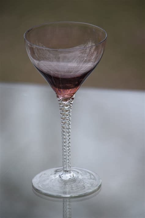 Vintage Multi Colored Clear Twisted Stem Wine Glasses Set Of 4 4 Oz Wine Glasses Vintage 4 Oz