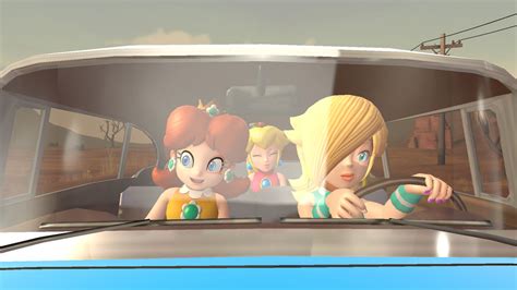 [sfm] three princesses behind the wheel by zefrenchm on deviantart