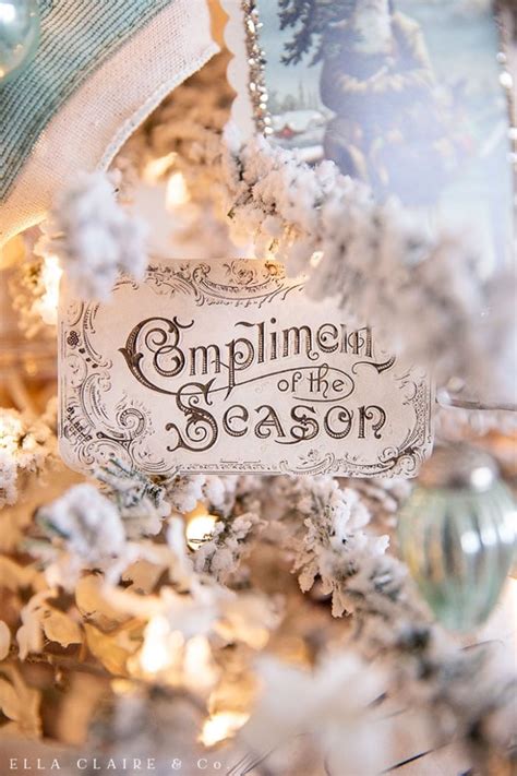 Free Printable Vintage Compliments Of The Season Cards Ella Claire And Co