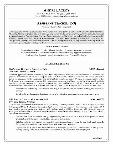 Canadian Resume Samples For Teachers Resume Template