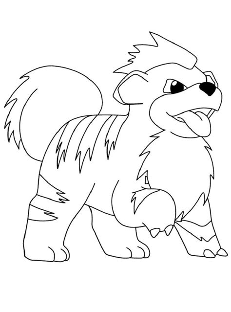 Growlithe Coloring Page At Free Printable Colorings