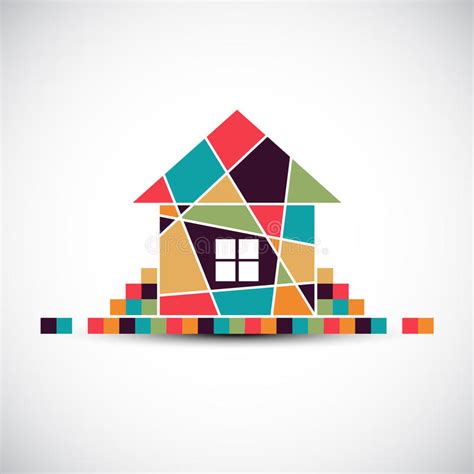 House Abstract Real Estate Vector Background Stock Vector