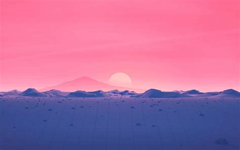 Download Wallpaper 1680x1050 Mountains Landscape Retro Wave Low Poly