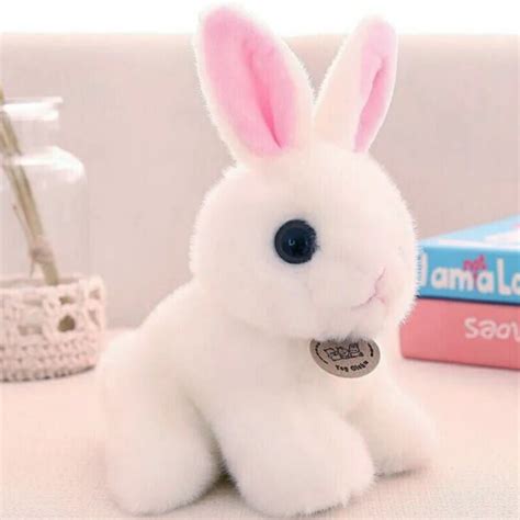 Cute Long Ears White Rabbit Plush Toy Hare Birthday T Animal Bunny