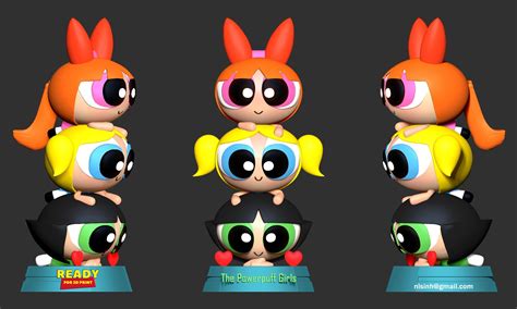 The Powerpuff Girls Print Ready 3d Model By Sinh Nguy