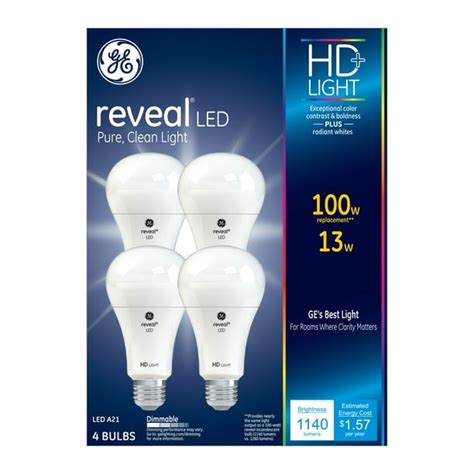 Ge Reveal Hd 13 Watt 100w Equivalent Led General Purpose Light Bulbs