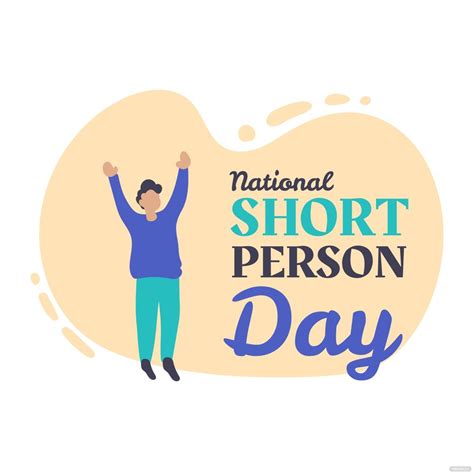National Short Person Day Cartoon Vector In Psd Eps Illustrator Svg