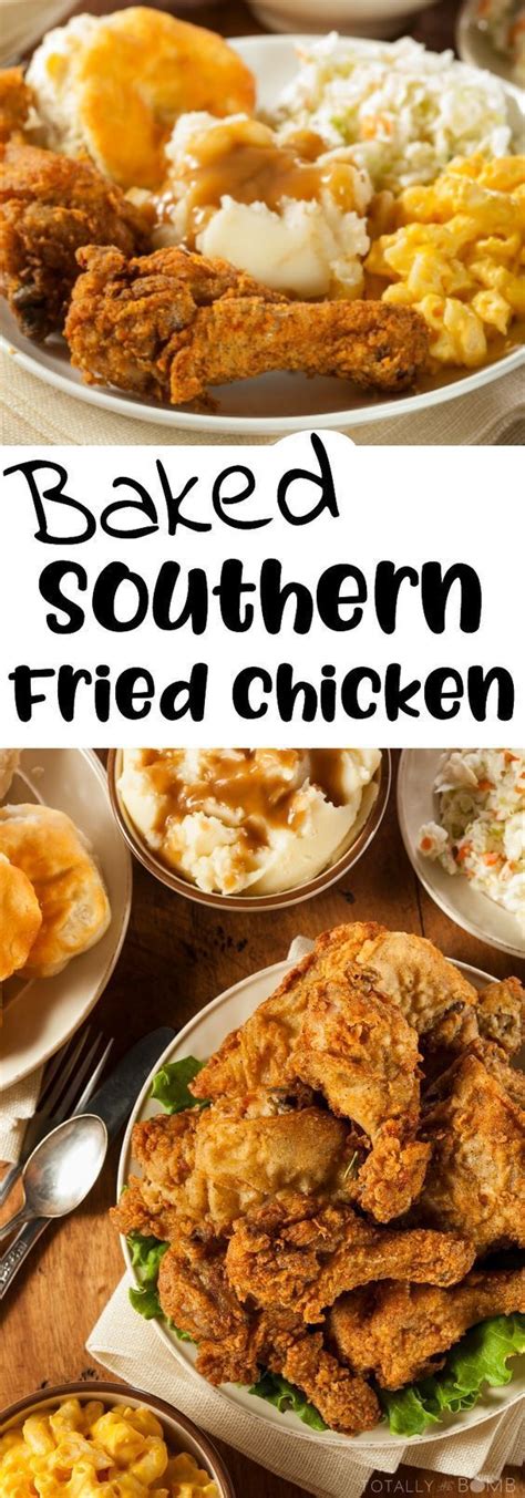 This southern oven fried chicken recipe is simply the best. "Oven Fried" Homemade Southern Fried Chicken | Recipe ...