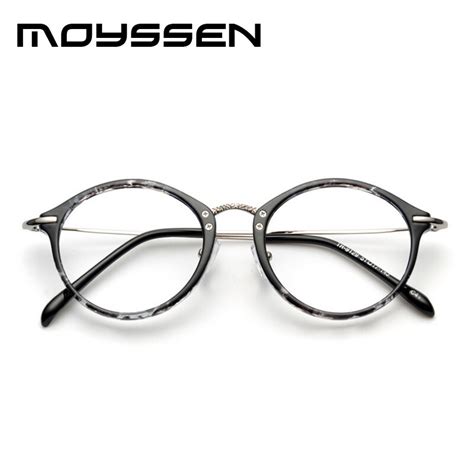 moyssen high end vintage round tr90 frame eyeglasses korean designer style myopia optical