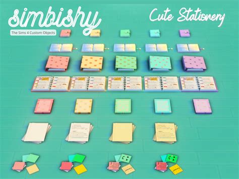 The Sims Resource Cute Stationery Set