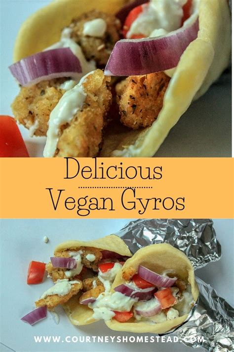 Easy Vegan Gyros With Tzatziki Sauce Courtney S Homestead