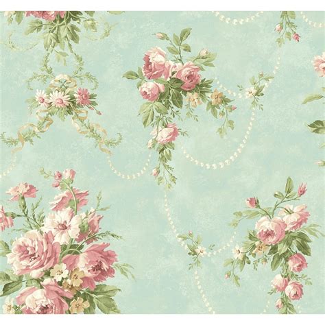 This Maury Floral Unpasted Wallpaper By Seabrook Designs Adds An