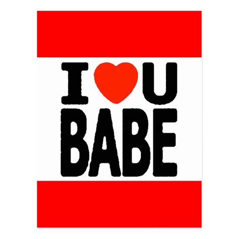 I Love You Babe Red Heart Dating Relationships Postcard Zazzle Good Morning Handsome Quotes