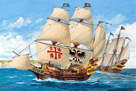 Galeones Españoles Del Siglo Xvi Sailing Ships Sailing Spanish Galleon