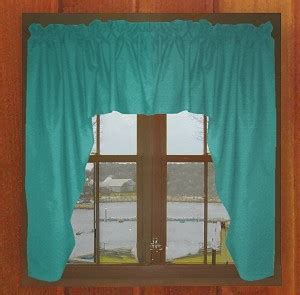 Shop for turquoise curtains online at target. Solid Teal Colored Swag Window Valance (optional center ...
