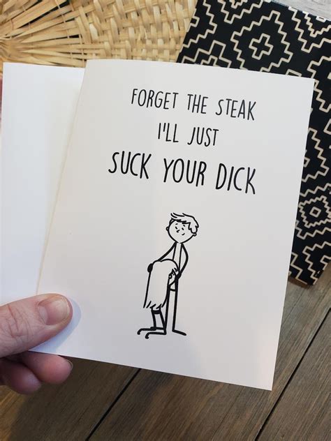 Forget The Steak I Ll Just Suck Your Dick Card Birthday Etsy