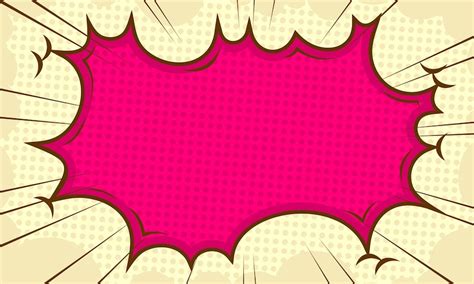 Premium Vector Comic Pop Art Pink Background With Cloud Frame