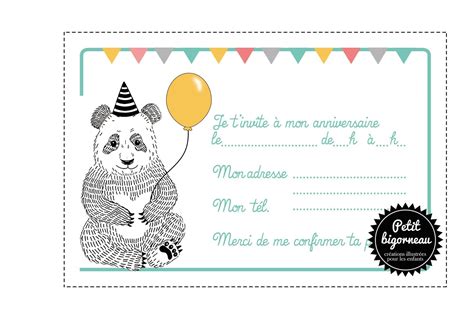 carte d invitation anniversaire Invitations de Cartes Invitation anniversaire à imprimer