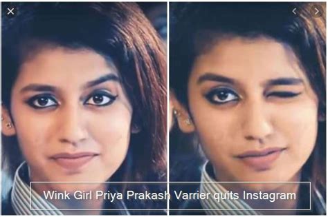 Wink Girl Priya Prakash Varrier Quits Instagram The State