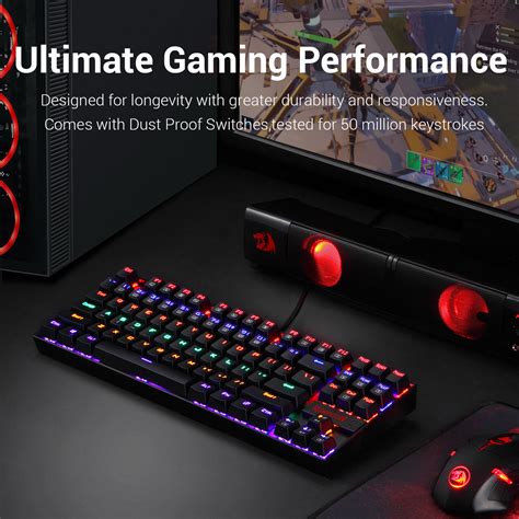 Red Dragon K552 Kumara Mechanical Gaming Keyboard Red Linear Switches