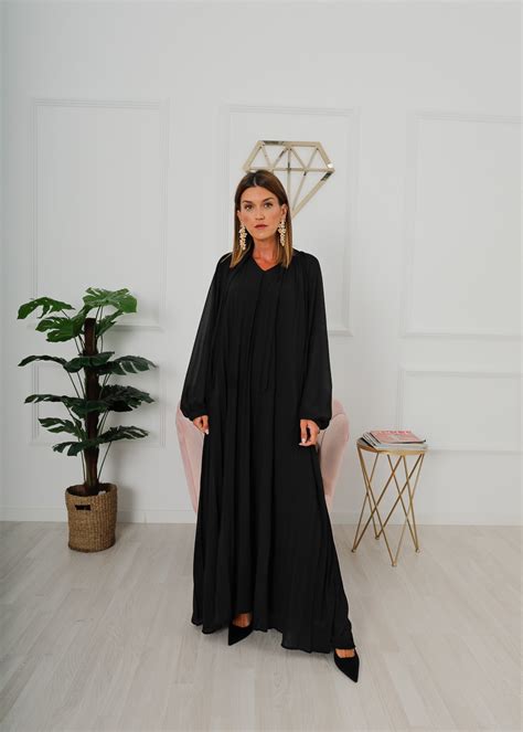 Black Pleated Dress Long Dresses