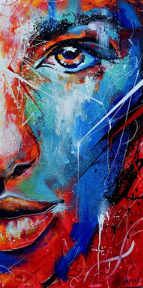 Fire And Ice Abstract Portrait Painting On Behance Abstract Portrait
