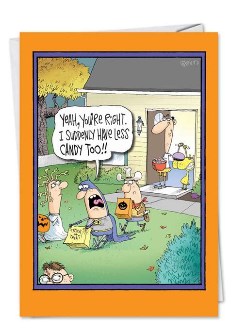 Less Candy Trick Treat Halloween Joke Card By Glenn Mccoy