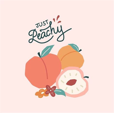 Just Peachy Illustration Just Peachy Peach Art
