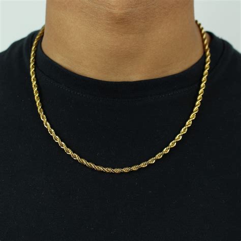 4mm Rope Chain In Gold Jewlz Express