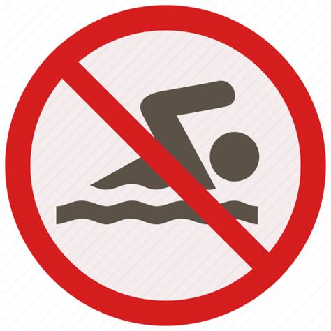 No Prohibited Signs Swimming Warning Icon Download On Iconfinder