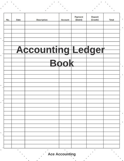 Accounting Ledger Book A Simple Accounting Ledger Notebook For