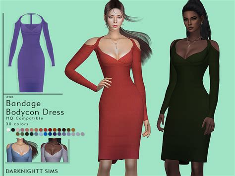 The Sims Resource Bandage Bodycon Dress