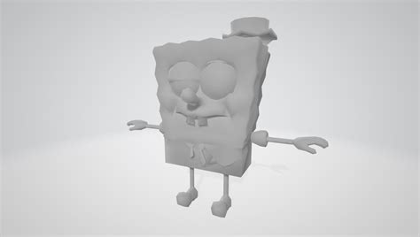 3d Model Cartoon Character Spongebob 03 Vr Ar Low Poly Cgtrader