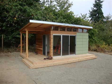 Custom garages or prefab garages: 12' x 16' Coastal Backyard Office - Outbuild