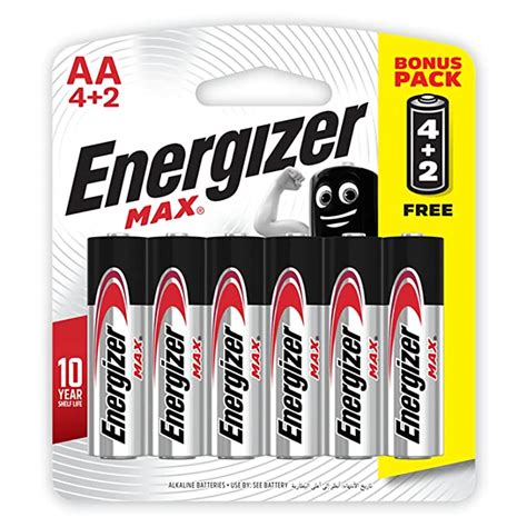 Energizer Max Alkaline Aa Batteries Pack Of 6 Electronics