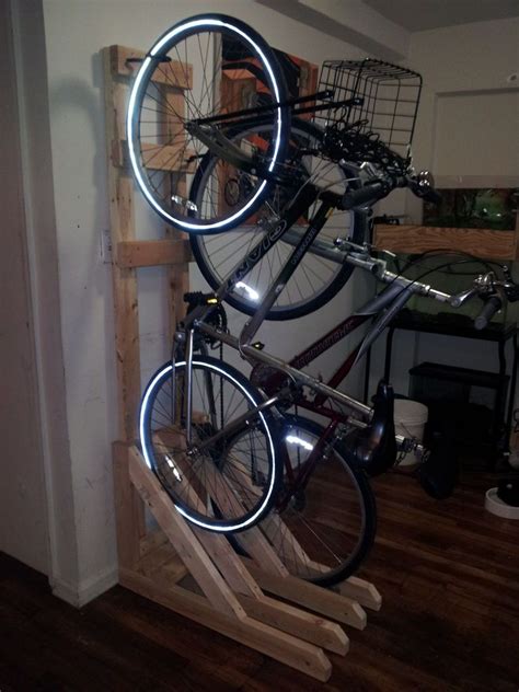 Vertical Bike Rack From 2x4s Vertical Bike Rack Vertical Bike Diy