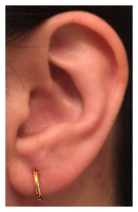 Luminous Gold Cartilage Hoop Earring Men S Hoop Earrings Etsy