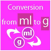 Between ml/min and g/sec measurements conversion chart page. Convert milliliters into grams from ml to g - donna e casa ...