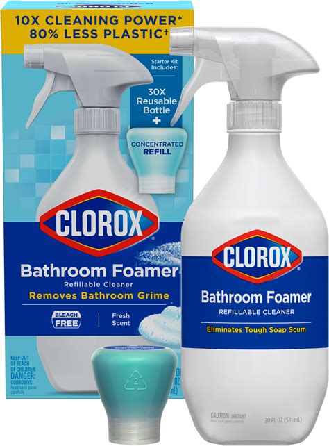 Clorox Bathroom Foamer Refillable Cleaner Starter Kit Clorox