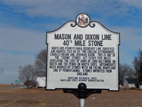 Mason And Dixon Line 40th Mile Stone Historical Marker