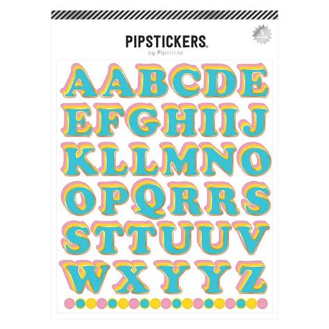Sherbet Colored Alphabet Stickers